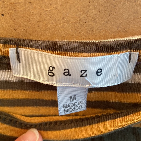 Gaze cropped stripped tshirt M - Picture 2 of 5